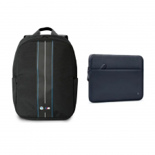[Combo] Accesorii Laptop, Rucsac BMW Nylon Blue Stripe 16 inch + Husa Tech-Protect Sleeve