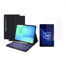 [Combo] Samsung Galaxy Tab S10 FE Plus, Husa cu tastatura Tech-Protect Smartcase Pen + Folie 3mk FlexibleGlass