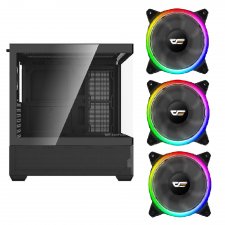 [Combo] Gaming, Carcasa darkFlash DS900 Air + 3 ventilatoare darkFlash DR12 Pro