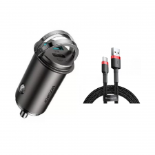 [Combo] Incarcatoare Auto, Incarcator auto Joyroom C-A35 USB/USB-C + Cablu USB/USB-C Baseus Cafule