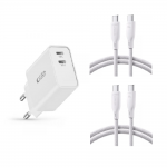 [Combo] Incarcatoare si Cabluri, Incarcator retea TECH-PROTECT C35W V2 + 2x Cablu USB-C Joyroom S-A34 2 - lerato.ro
