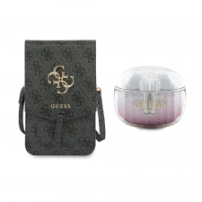[Combo] Wearables, Geanta Guess 4G Big Logo + Casti Guess Glitter Gradient