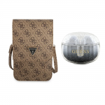 [Combo] Wearables, Geanta Guess 4G Triangle + Casti Guess Glitter Gradient 2 - lerato.ro