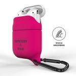 Carcasa waterproof SuperDry compatibila cu Apple AirPods 1/2, Roz 3 - lerato.ro