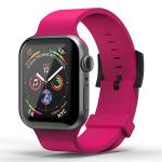 Curea din silicon SuperDry compatibila cu Apple Watch 38/40/41mm, Roz 2 - lerato.ro