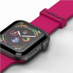 Curea din silicon SuperDry compatibila cu Apple Watch 38/40/41mm, Roz 7 - lerato.ro