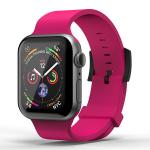 Curea din silicon Superdry  compatibila cu Apple Watch 42/44/45/46/49 mm, Roz 2 - lerato.ro