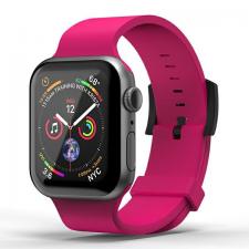 Curea din silicon Superdry  compatibila cu Apple Watch 42/44/45/46/49 mm, Roz