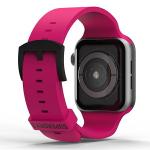 Curea din silicon Superdry  compatibila cu Apple Watch 42/44/45/46/49 mm, Roz 3 - lerato.ro