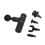 Aparat de masaj cu vibratie Swedish Posture Massage Gun Mini, 4 capete de masaj, Ajuta la relaxarea muschilor, Negru 2 - lerato.ro