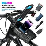 Suport telefon pentru bicicleta TakeZero A2, Waterproof, Montare pe cadru, 19 x 9.8 x 10.8 cm, Negru 6 - lerato.ro