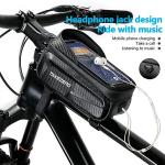 Suport telefon pentru bicicleta TakeZero TZ01, Waterproof, Montare pe cadru, 20.6 x 10 x 11.5 cm, Negru 5 - lerato.ro