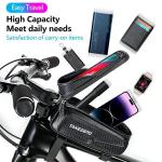 Suport telefon pentru bicicleta TakeZero TZ01, Waterproof, Montare pe cadru, 20.6 x 10 x 11.5 cm, Negru 6 - lerato.ro