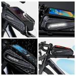 Suport telefon pentru bicicleta TakeZero TZ06, Waterproof, Montare pe cadru, 23.5 x 12.3 x 9 cm, Negru 6 - lerato.ro