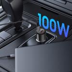 Incarcator auto TECH-PROTECT CC03, 2x USB-C, PD 100W, Negru 3 - lerato.ro