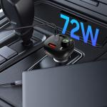 Incarcator auto TECH-PROTECT CC06, USB-C si 2x USB, Modulator FM Bluetooth, PD 72W, Negru 3 - lerato.ro