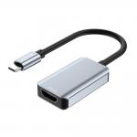 Adaptor video TECH-PROTECT UltraBoost, USB-C tata - HDMI mama, 4K, 60Hz, Aluminiu, Gri