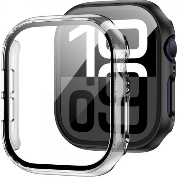 Carcasa cu protectie ecran TECH-PROTECT Defense 360 compatibila cu Apple Watch 10 46mm Clear