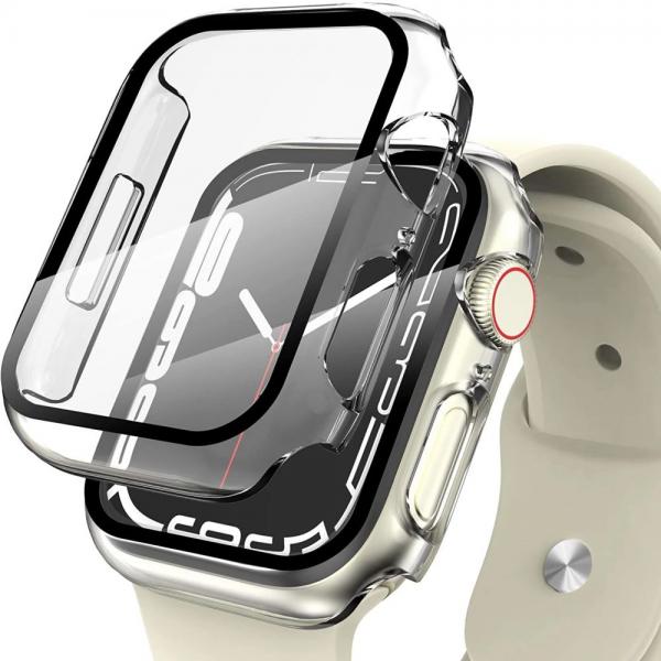 Carcasa cu protectie ecran TECH-PROTECT Defense 360 compatibila cu Apple Watch 7/8 41 mm Clear 1 - lerato.ro