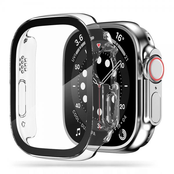 Carcasa cu protectie ecran TECH-PROTECT Defense 360 compatibila cu Apple Watch Ultra 49mm Clear 1 - lerato.ro