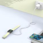 Cablu pentru incarcare TECH-PROTECT UltraBoost MC02 compatibil cu Apple Watch, USB, Incarcare magnetica, 3W, 1m, Alb 3 - lerato.ro