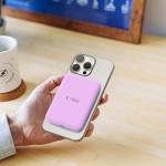 Baterie externa magnetica TECH-PROTECT LifeMag PB10 5000 mAh, 15W, Cablu USB-C, Lilac 3 - lerato.ro