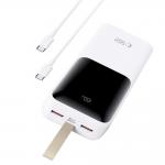 Baterie externa portabila TECH-PROTECT PB03, 30000 mAh, LED, 22.5W, Cablu USB-C 50cm inclus, Alb 8 - lerato.ro