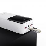 Baterie externa portabila TECH-PROTECT PB03, 30000 mAh, LED, 22.5W, Cablu USB-C 50cm inclus, Alb 5 - lerato.ro