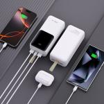 Baterie externa portabila TECH-PROTECT PB03, 30000 mAh, LED, 22.5W, Cablu USB-C 50cm inclus, Alb 3 - lerato.ro