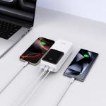 Baterie externa portabila TECH-PROTECT PB03, 30000 mAh, LED, 22.5W, Cablu USB-C 50cm inclus, Alb 9 - lerato.ro