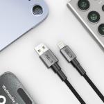 Cablu pentru incarcare si transfer de date TECH-PROTECT UltraBoost DNA, USB/Lightning, 12W, 2.4A, 25cm, Gri 5 - lerato.ro