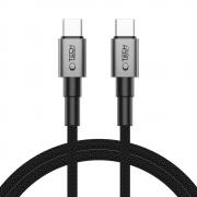 Cablu pentru incarcare si transfer de date TECH-PROTECT UltraBoost DNA, 2x USB-C, PD 60W, 3A, 1m, Gri