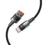 Cablu pentru incarcare si transfer de date TECH-PROTECT UltraBoost, USB/USB Type-C, 66W, 6A, 1m, Gri