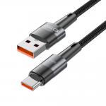 Cablu pentru incarcare si transfer de date TECH-PROTECT UltraBoost, USB/USB Type-C, 66W, 6A, 1m, Gri