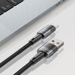 Cablu pentru incarcare si transfer de date TECH-PROTECT UltraBoost, USB/USB Type-C, 66W, 6A, 1m, Gri 3 - lerato.ro