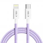 Cablu pentru incarcare si transfer de date TECH-PROTECT UltraBoost Lite, USB-C/Lightning, PD 27W, 3A, 2m, Mov 2 - lerato.ro