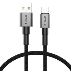 Cablu pentru incarcare si transfer date TECH-PROTECT UltraBoost DNA, USB/USB-C, 15W, 3A, 25cm, Gri