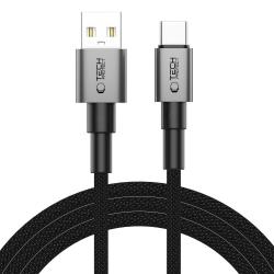 Cablu pentru incarcare si transfer date TECH-PROTECT UltraBoost DNA, USB/USB-C, 15W, 3A, 2m, Gri