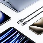 Cablu pentru incarcare si transfer de date TECH-PROTECT UltraBoost, USB/USB Type-C, 66W, 6A, 3m, Gri 3 - lerato.ro