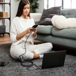 Cablu pentru incarcare si transfer de date TECH-PROTECT UltraBoost, USB/USB Type-C, 66W, 6A, 3m, Gri 6 - lerato.ro