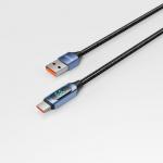 Cablu pentru incarcare si transfer de date TECH-PROTECT UltraBoost LED, USB/USB Type-C, 66W, 6A, 1m, Albastru 4 - lerato.ro