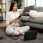 Cablu pentru incarcare si transfer de date TECH-PROTECT UltraBoost EVO, 2x USB Type-C, PD 100W, 5A, 1m, Negru 3 - lerato.ro