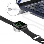 Cablu pentru incarcare TECH-PROTECT UltraBoost compatibil cu Apple Watch, USB-C, Incarcare magnetica, 2.5W, 1.2m, Alb