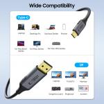 Cablu video TECH-PROTECT UltraBoost, USB-C 3.0 tata la DisplayPort 1.4 tata, 8K, 60Hz, 1.8m, Negru 3 - lerato.ro