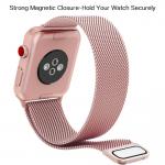 Curea otel inoxidabil Tech-Protect Milaneseband compatibila cu Apple Watch 4/5/6/7/8/SE/Ultra 42/44/45/49mm Rose Gold 3 - lerato.ro