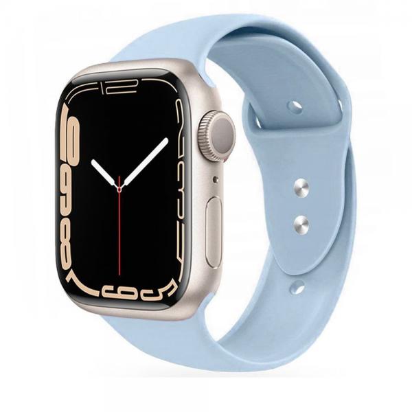 Curea silicon Tech-Protect Icon compatibila cu Apple Watch 4/5/6/7/8/SE/Ultra 42/44/45/49mm Sky Blue