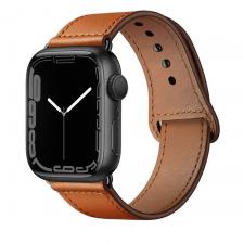 Curea piele Tech-Protect Leatherfit compatibila cu Apple Watch 4/5/6/7/8/SE 38/40/41mm Brown