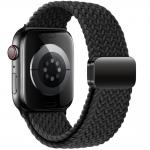 Curea material textil Tech-Protect NylonMag compatibila cu Apple Watch 4/5/6/7/8/9/SE 38/40/41mm Black 2 - lerato.ro