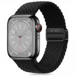 Curea material textil Tech-Protect NylonMag compatibila cu Apple Watch 4/5/6/7/8/9/SE 38/40/41mm Black 3 - lerato.ro
