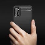 Carcasa TECH-PROTECT TPUCARBON compatibila cu Samsung Galaxy A03s Black 5 - lerato.ro